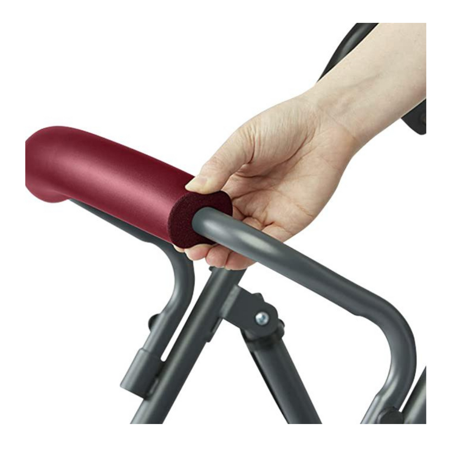 Medline Standard Steel Folding Rollator with Microban Treatment