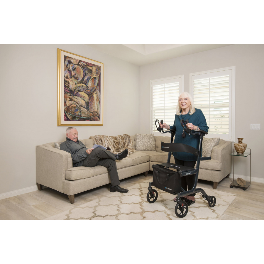 LifeWalker UpWalker Lite Folding Rolling Upright Walker - Weighs Only 15.5 lbs