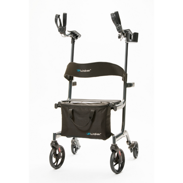 LifeWalker UpWalker Lite Folding Rolling Upright Walker - Weighs Only 15.5 lbs