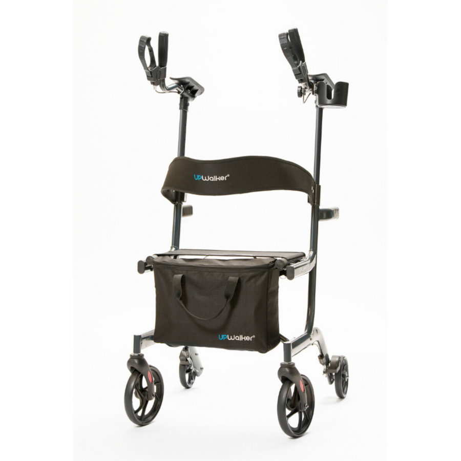 LifeWalker UpWalker Lite Folding Rolling Upright Walker - Weighs Only 15.5 lbs