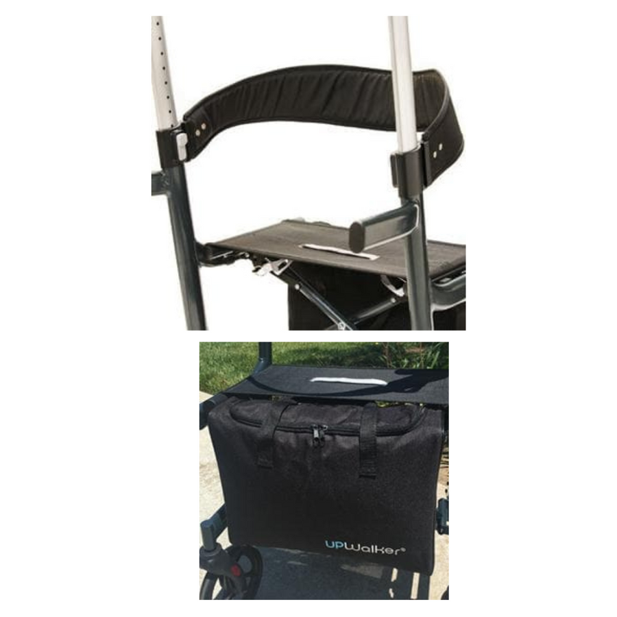 LifeWalker UpWalker Lite Folding Rolling Upright Walker - Weighs Only 15.5 lbs