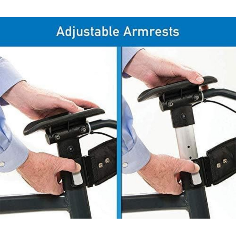 LifeWalker UpWalker Lite Folding Rolling Upright Walker - Weighs Only 15.5 lbs
