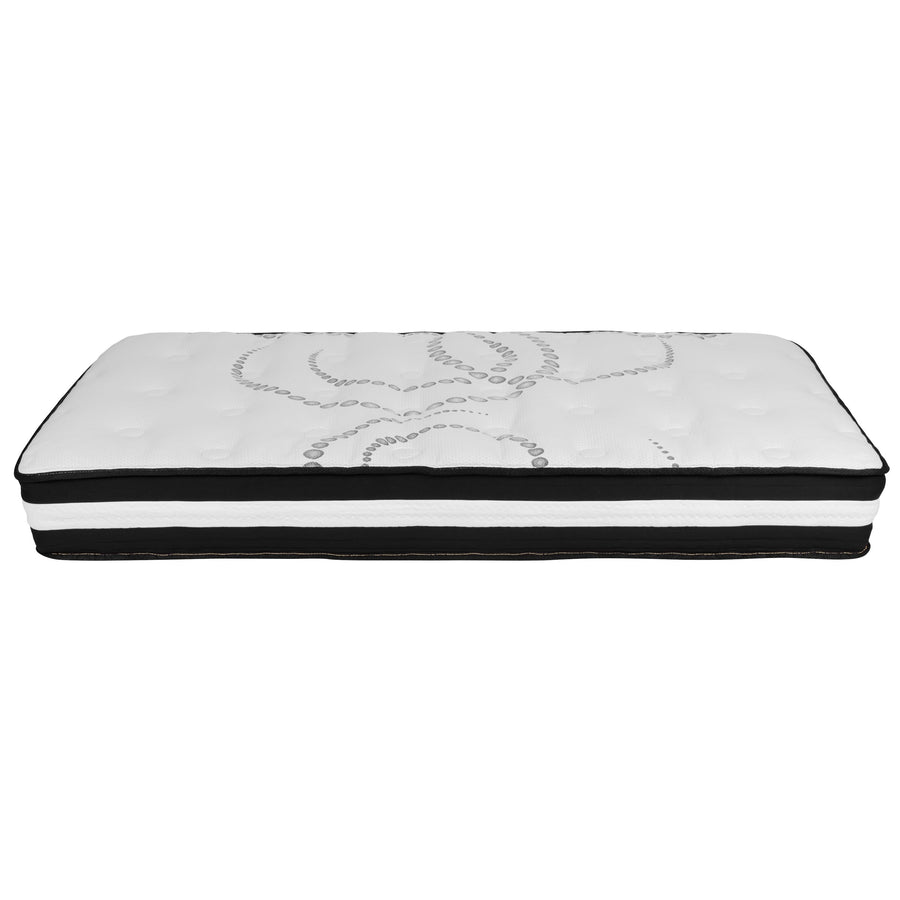 Tribeca Tufted Upholstered Platform Bed with 10 Inch CertiPUR-US Certified Foam and Pocket Spring Mattress
