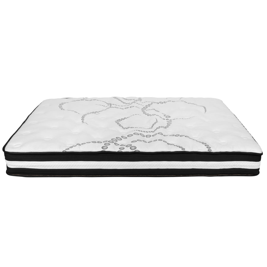 Tribeca Tufted Upholstered Platform Bed with 10 Inch CertiPUR-US Certified Foam and Pocket Spring Mattress