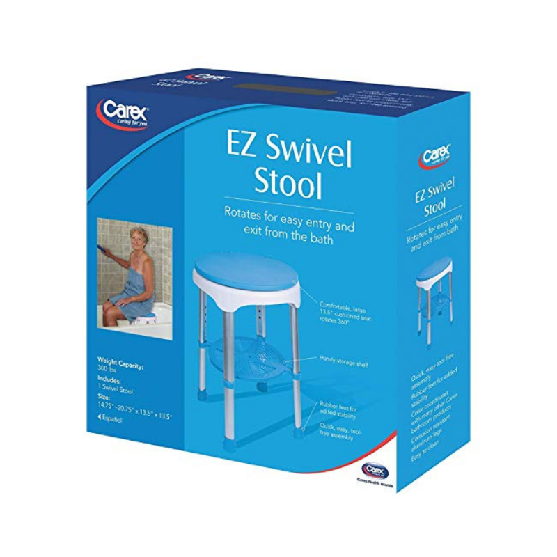 Carex EZ Swivel Shower Stool - Rotates 360 Degrees