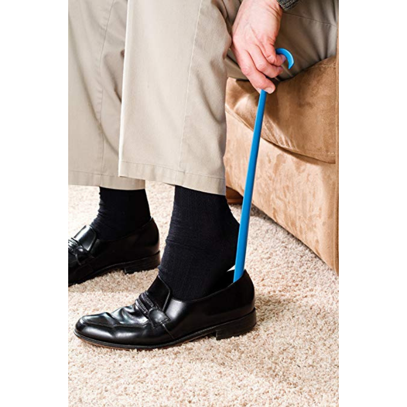 Carex Shoe Horn Long Handle – 16.5” - Smooth with Snag Free Finish
