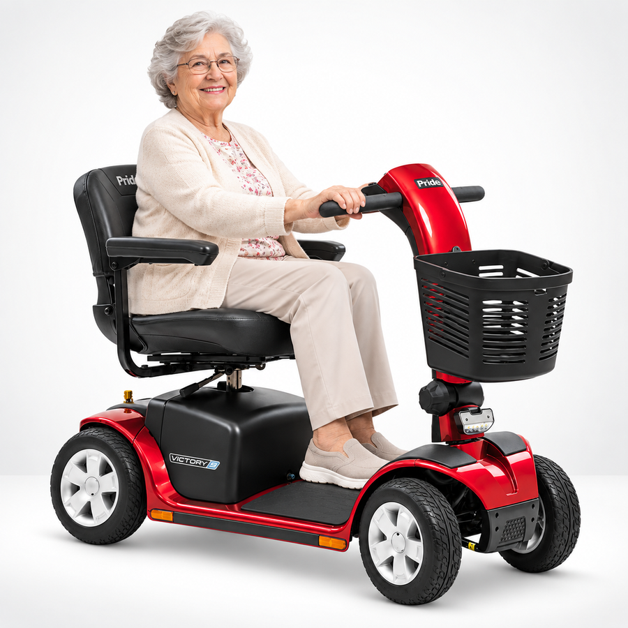 Pride Victory 10 4-Wheel Mobility Scooter, 400 lb Capacity