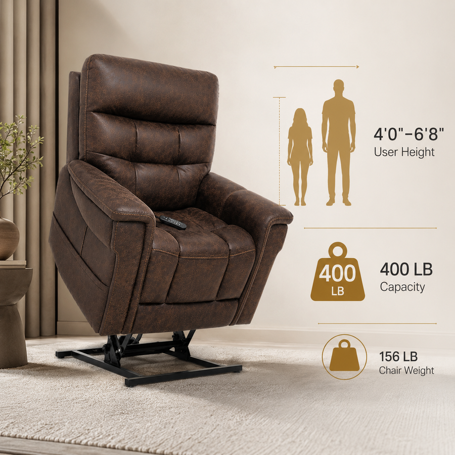 Pride VivaLift! Radiance Power Lift Recliner, Heated, 400 lb Capacity