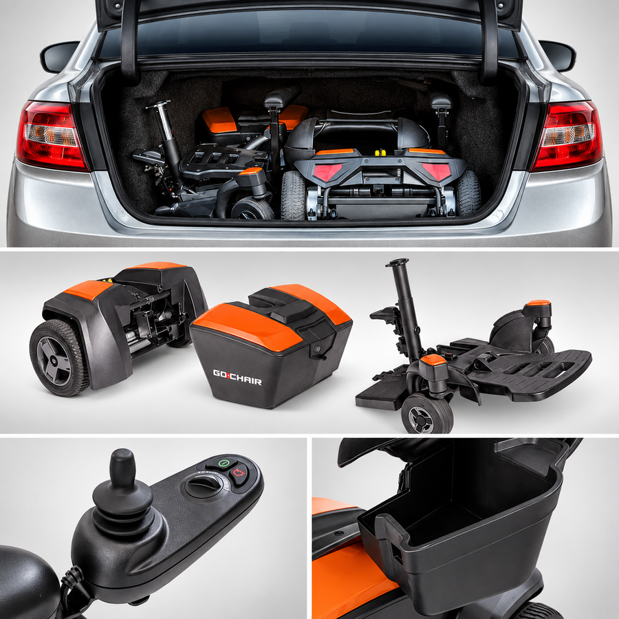 Pride Go-Chair Portable Power Wheelchair, 8.7 Mile Range