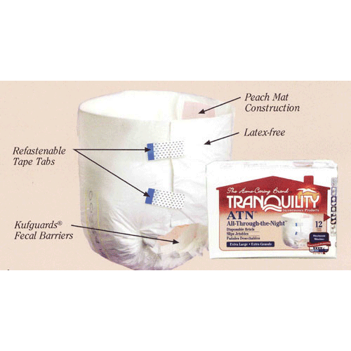 Tranquility ATN Heavy Absorbency Overnight Adult Diapers