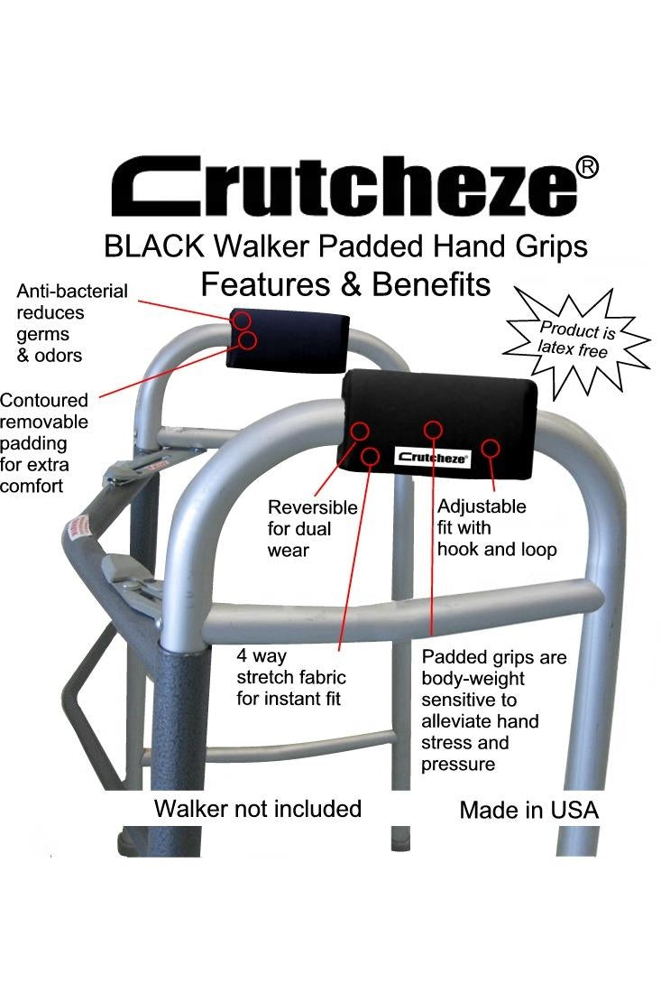 Crutcheze® Walker Padded Hand Grips