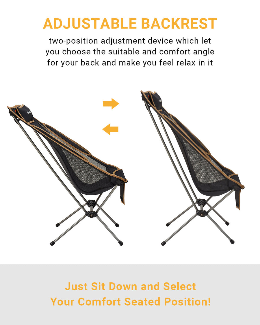 KingCamp Adjustable High Back Ultralight Camping Chair