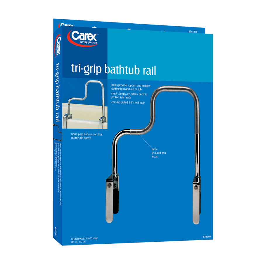 Carex Tri-Grip Bathtub Rail