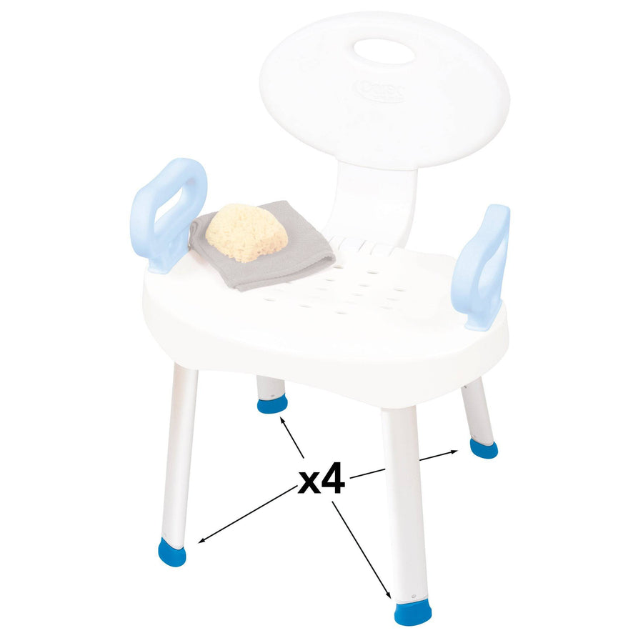 E-Z Shower Chair Replacement Tips - Set of 4