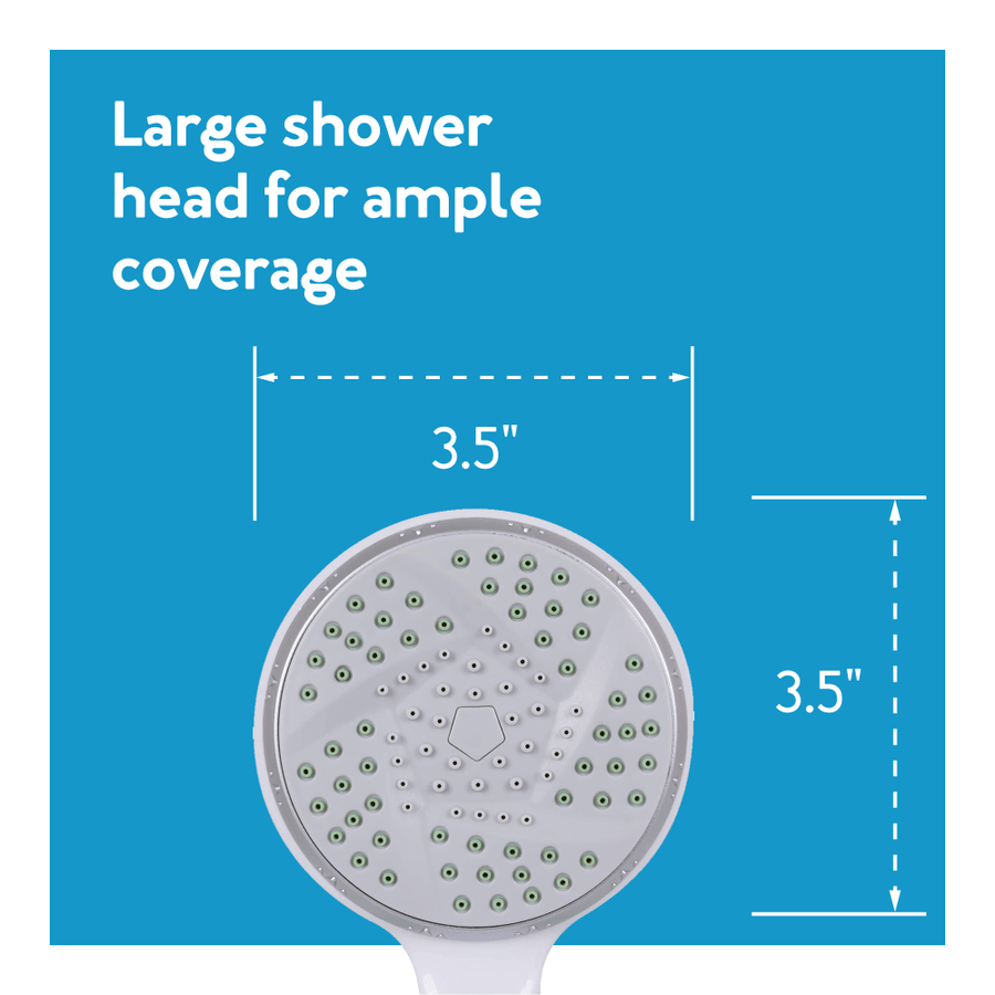 Carex Hand-Held Shower Spray With Diverter Valve