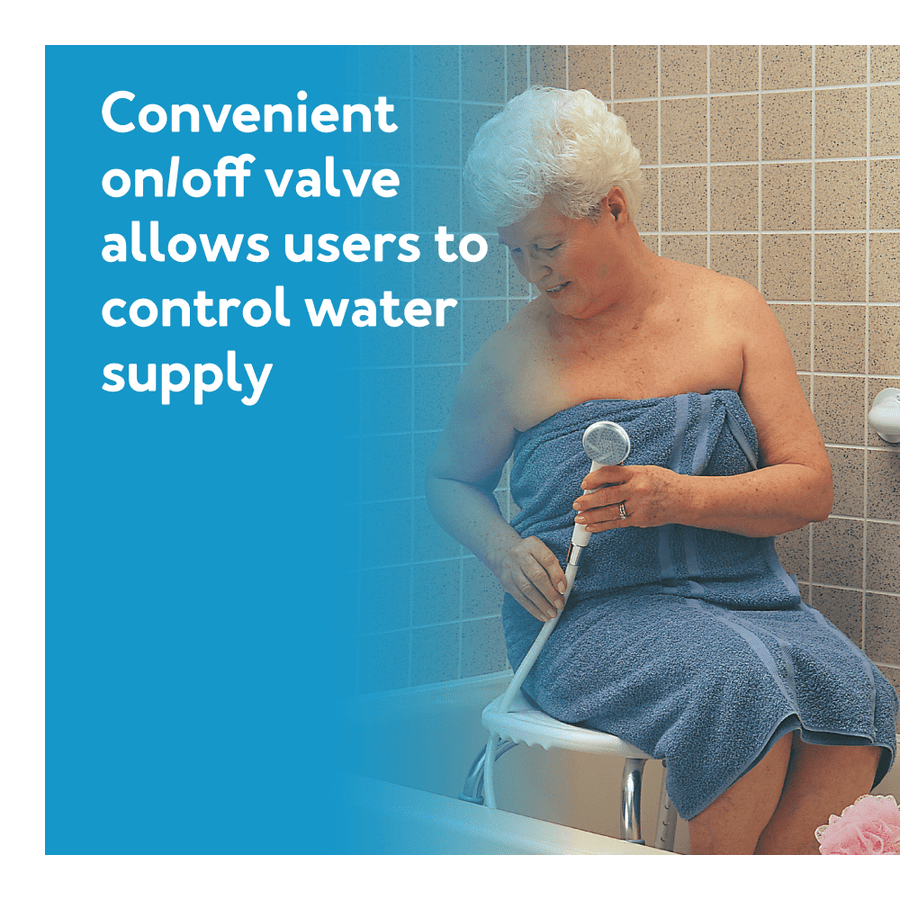 Carex Hand-Held Shower Spray With Diverter Valve