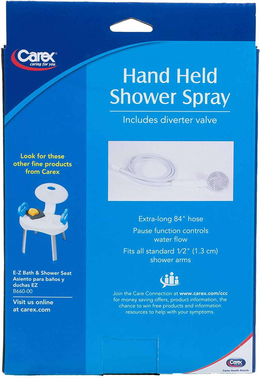 Carex Hand-Held Shower Spray With Diverter Valve