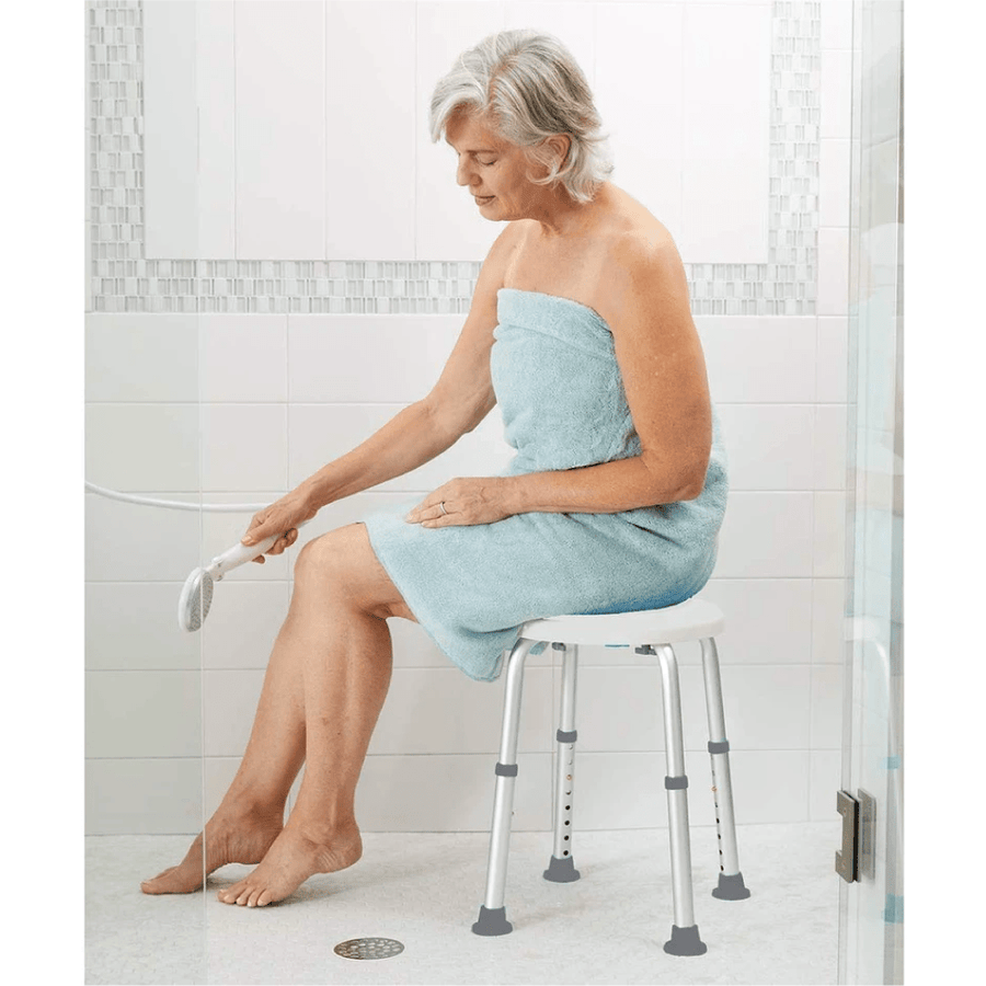 Carex Compact Adjustable Round Shower Stool