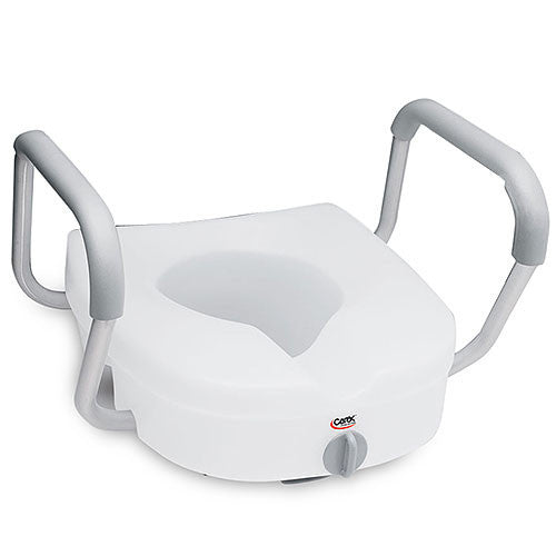 EZ Lock Raised Toilet Seat with Non Adjustable Handles