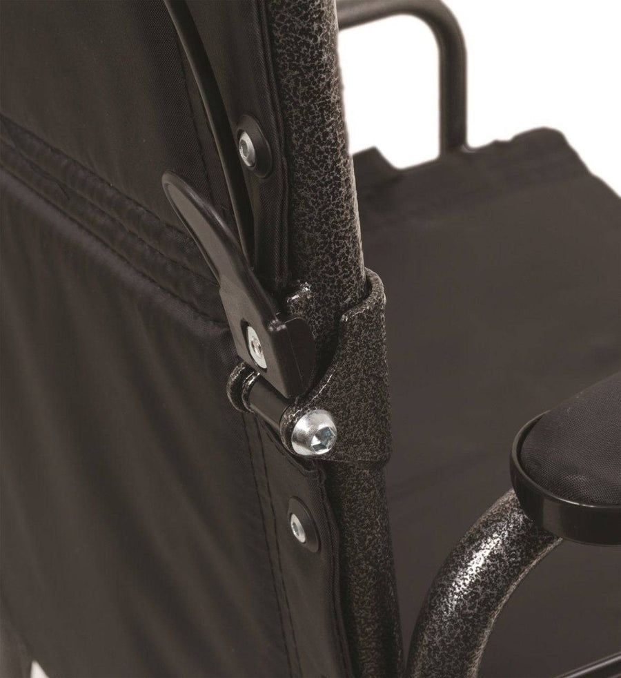 ProBasics 22" Bariatric Steel Transport Chair (Silver Vein)