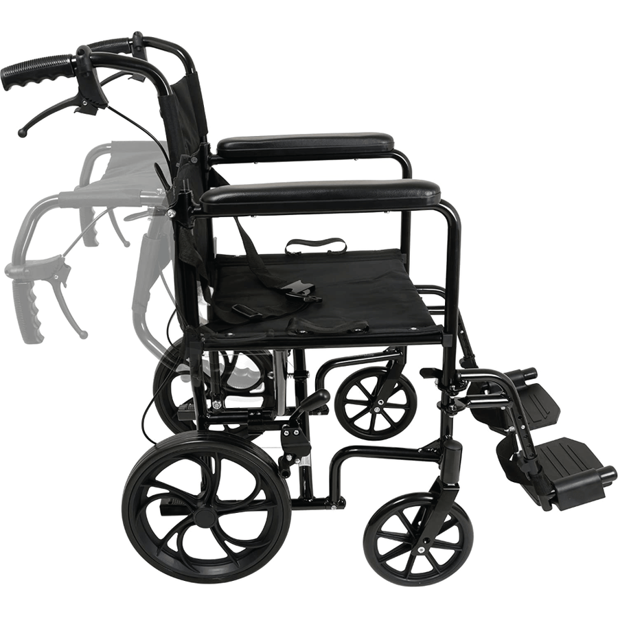 ProBasics Aluminum Transport Chair with 12-Inch Wheels