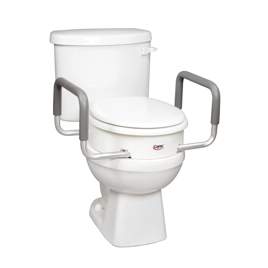 Carex Toilet Seat Elevator with Handles - For Elongated Toilets