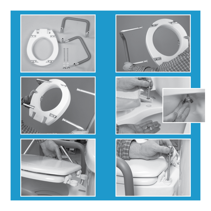 Carex Toilet Seat Elevator With Handles - For Standard Toilet Seats