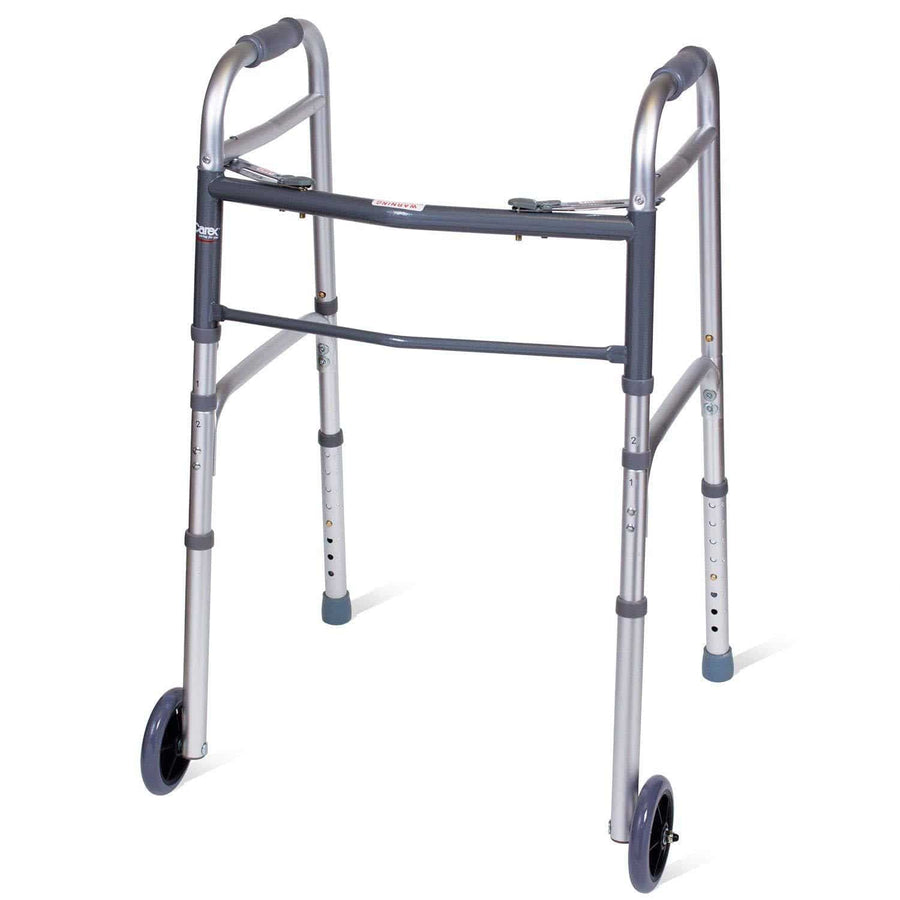 Carex Folding Walker with Wheels