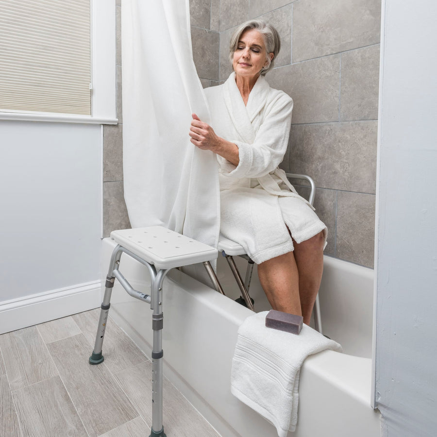Splash Defense Transfer Bench with Curtain Guard Protection