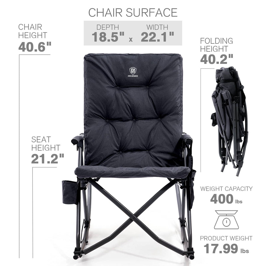 Collapsible Patio Rocking Camping Chair