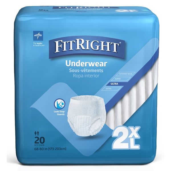 Medline FitRight Disposable Protective Underwear - XXL