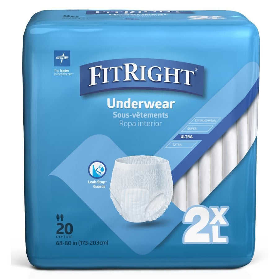 Medline FitRight Disposable Protective Underwear - XXL