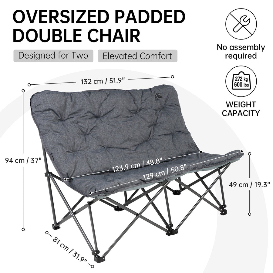 KingCamp LEMON C20 Oversized Padded Double Butterfly Chair
