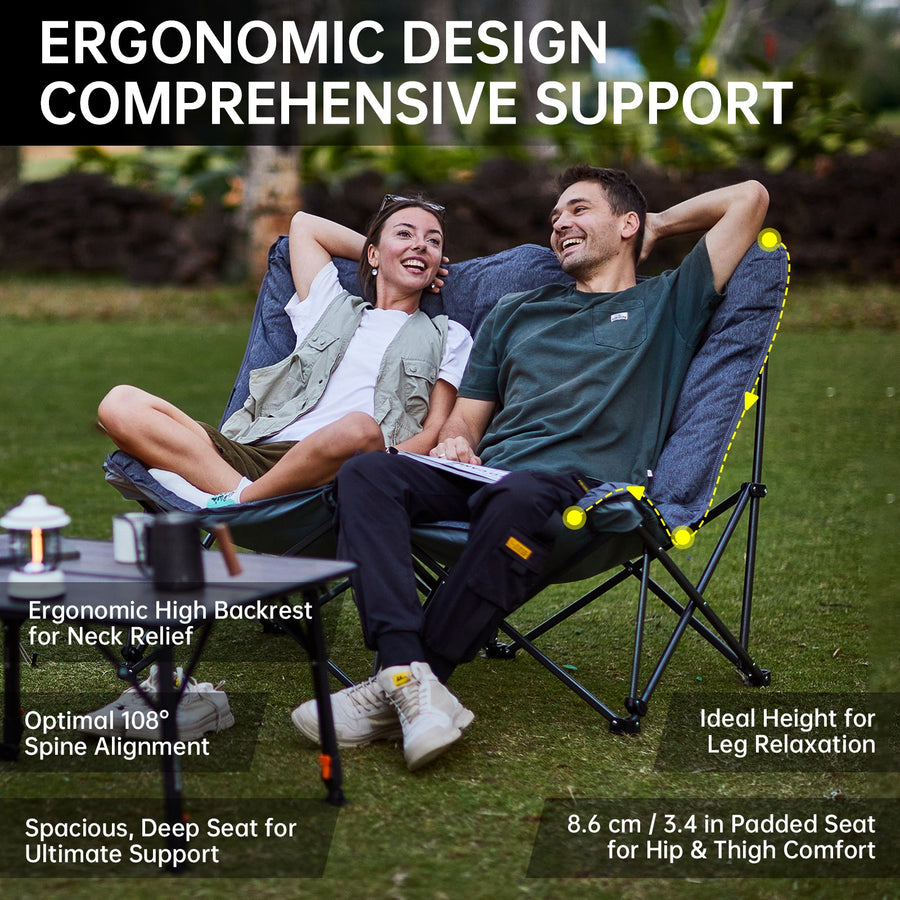 KingCamp LEMON C20 Oversized Padded Double Butterfly Chair