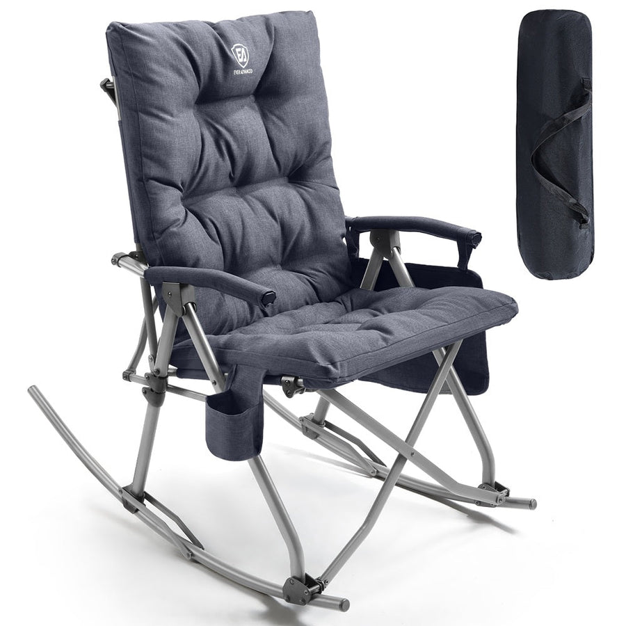 EVER ADVANCED Collapsible Patio Rocking Camping Chair