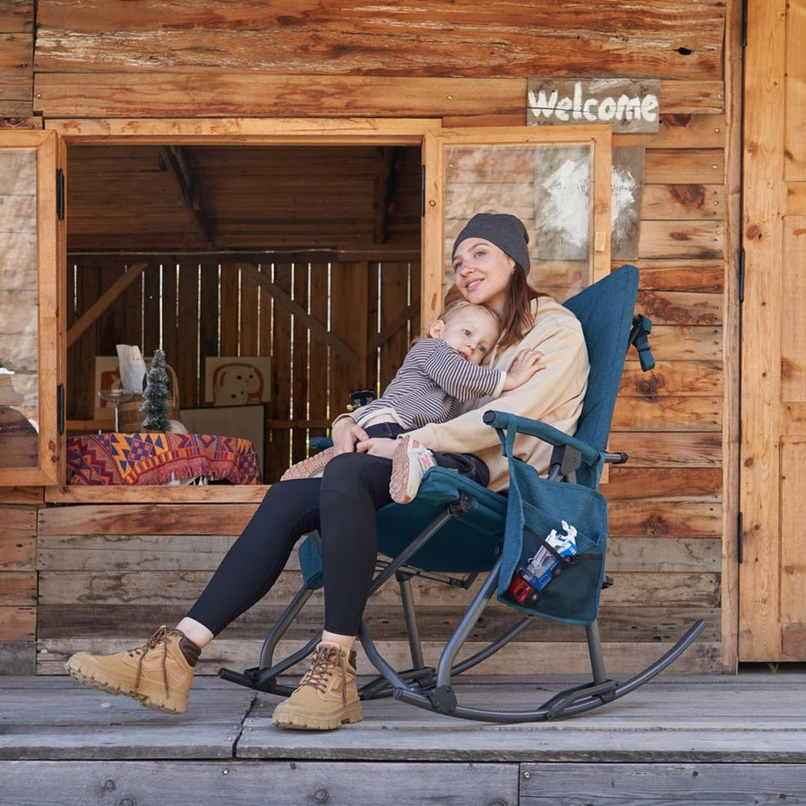 EVER ADVANCED Collapsible Patio Rocking Camping Chair