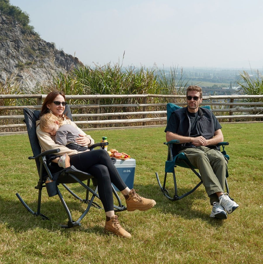 EVER ADVANCED Collapsible Patio Rocking Camping Chair
