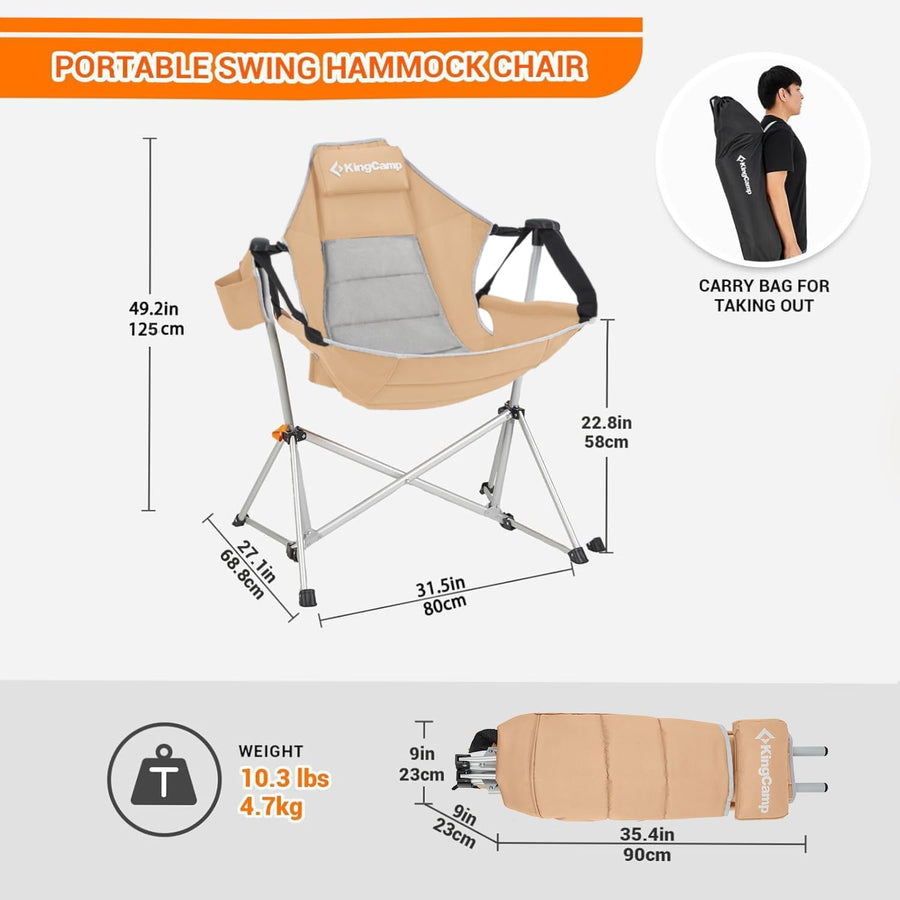 KingCamp Aluminum Alloy Swing Camping Hammock Chair