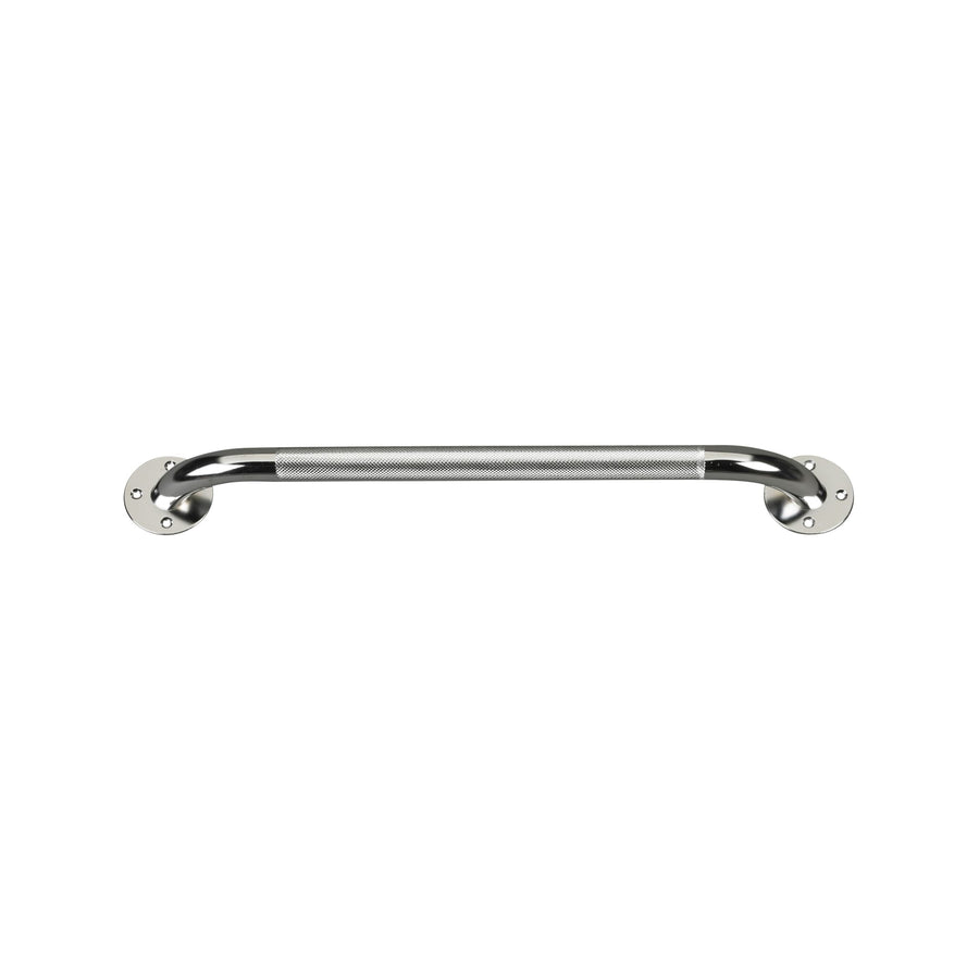 Chrome Knurled Grab Bar, 18"