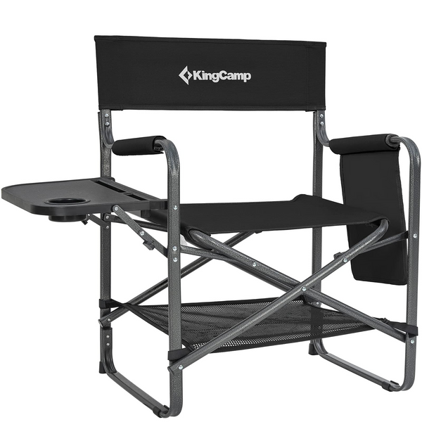 KingCamp ASH B30 Directors Heavy Duty Chair with Side Table