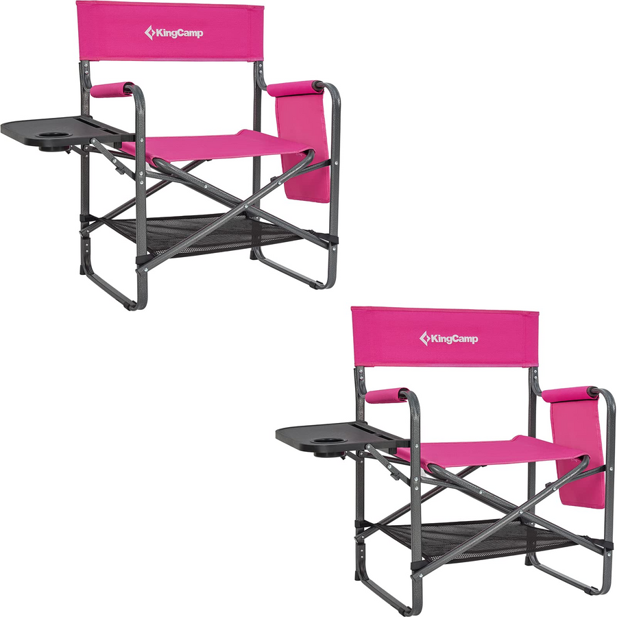KingCamp ASH B30 Directors Heavy Duty Chair with Side Table