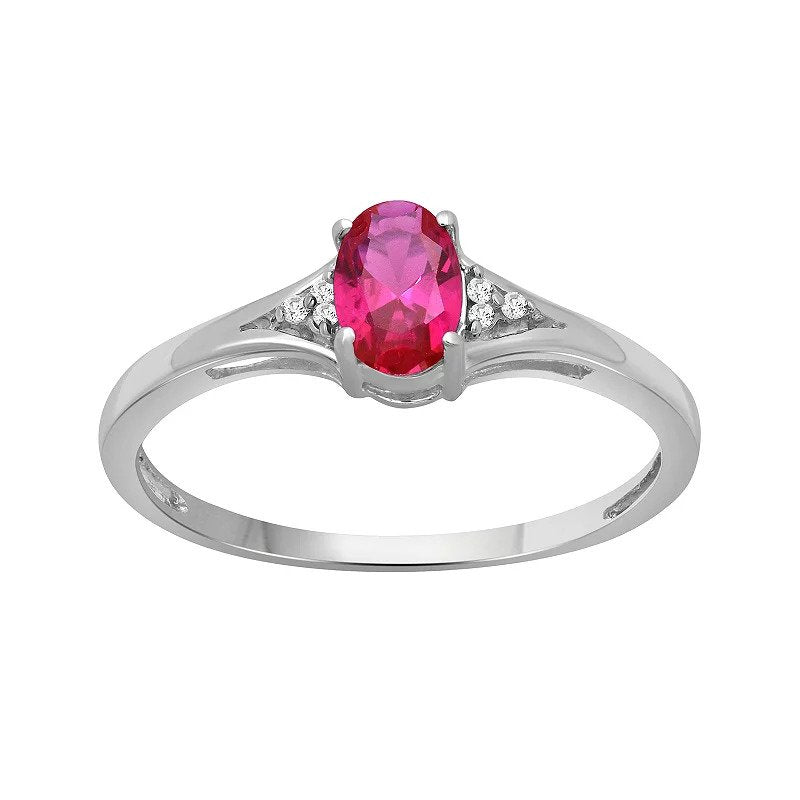 JewelExcess Gemstone Birthstone Sterling Silver Ring – view 2