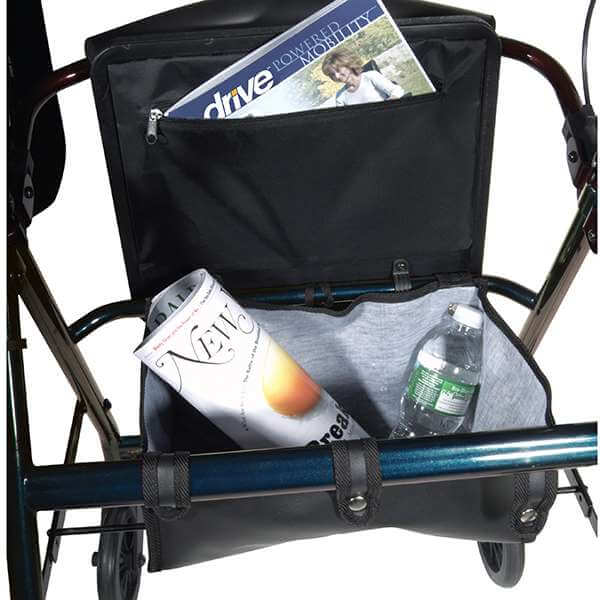 Drive Medical Aluminum Rollator Walker with Fold Up Padded Seat