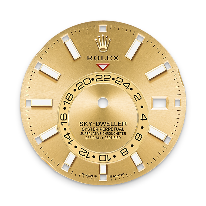 Sky-Dweller, 42mm, Oystersteel and 18k Yellow Gold, Champagne, Jubilee,Ref# 336933-0002