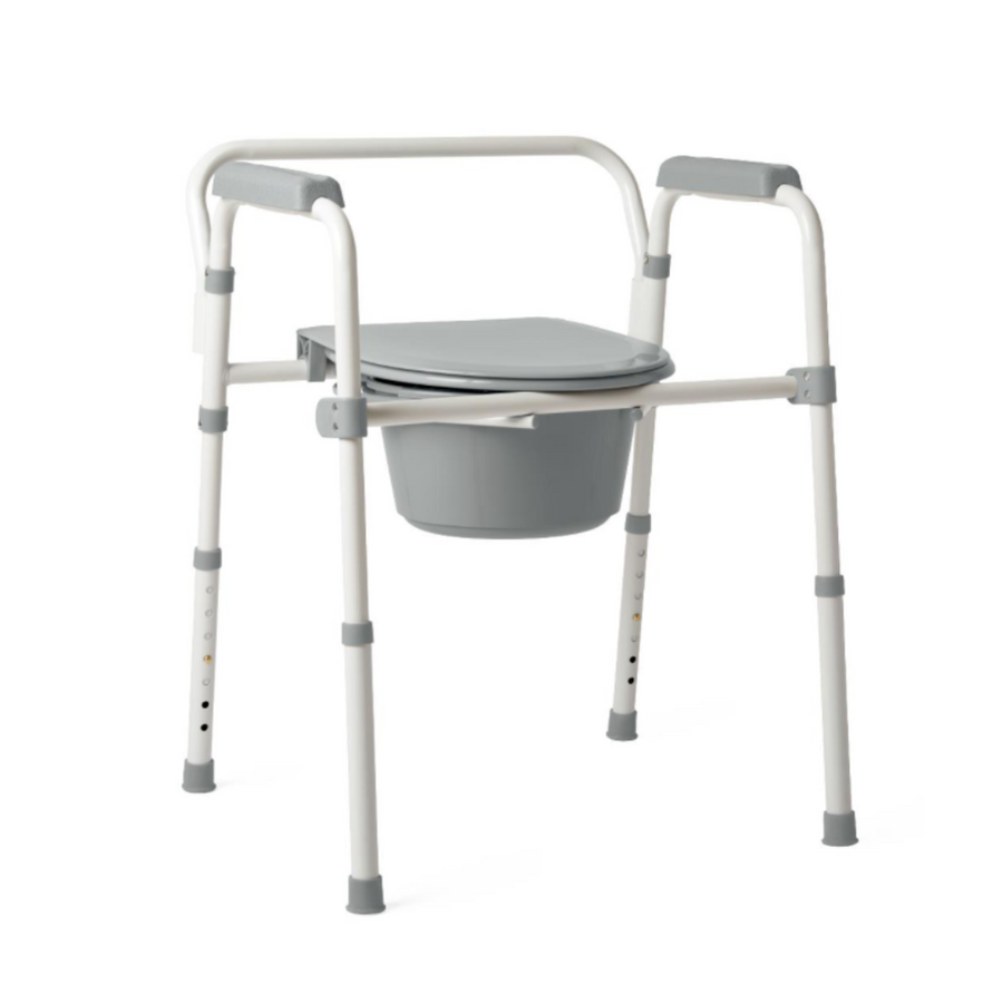 Medline Guardian Folding 3-In-1 Steel Commode