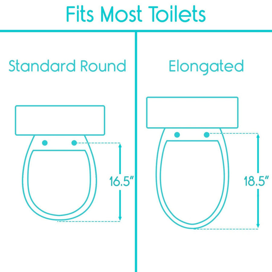 Vive Toilet Seat Riser with Arms, Adds 3.5 in, 300 lb