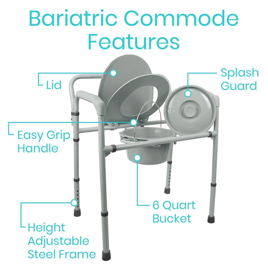 Stainless Steel Bariatric Commode