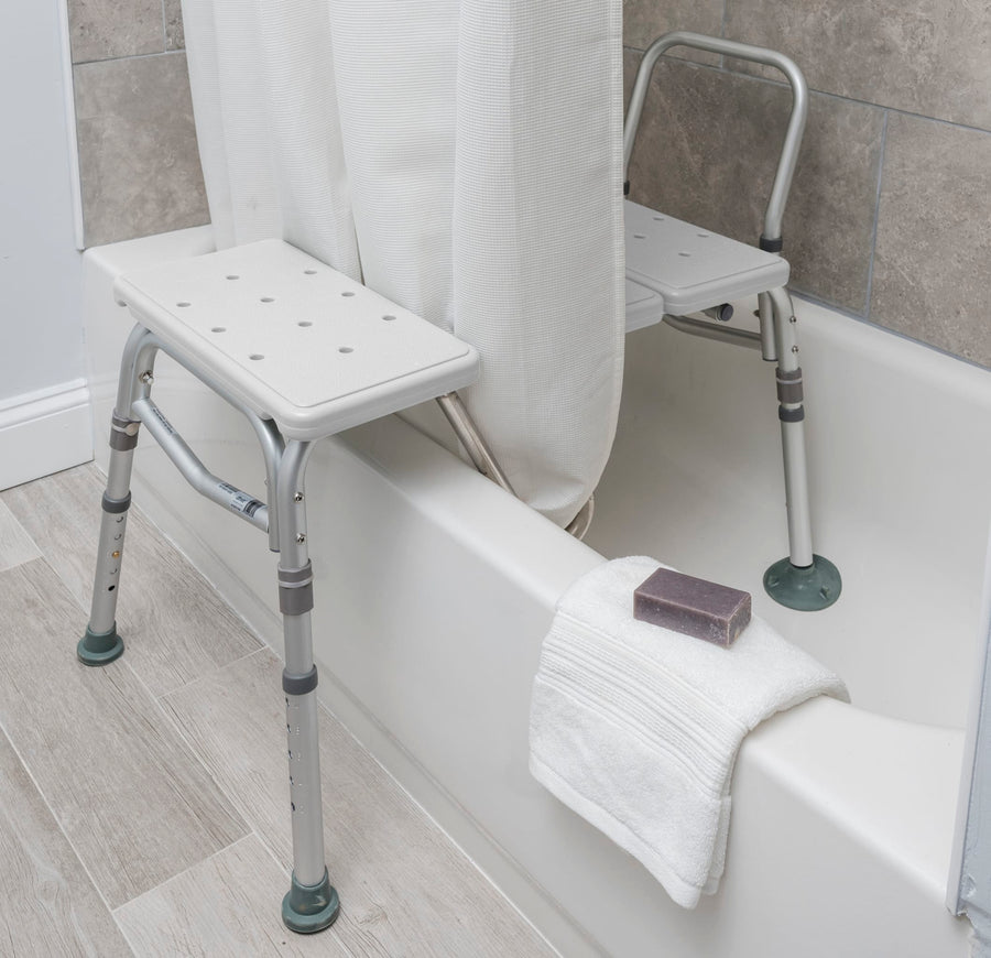 Splash Defense Transfer Bench with Curtain Guard Protection