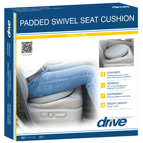 Padded Swivel Seat Cushion with 360 Degree Rotation