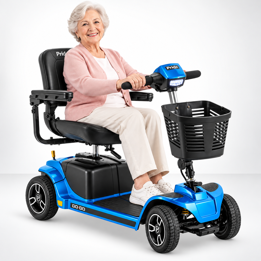 Pride Revo 2.0 4-Wheel Mobility Scooter, 375 lb Capacity